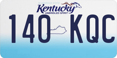 KY license plate 140KQC
