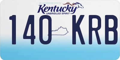 KY license plate 140KRB