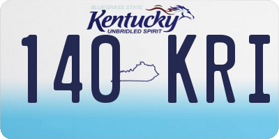 KY license plate 140KRI