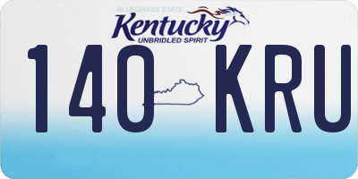 KY license plate 140KRU