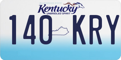 KY license plate 140KRY