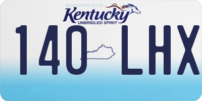 KY license plate 140LHX