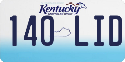 KY license plate 140LID