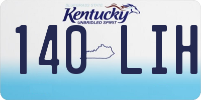 KY license plate 140LIH