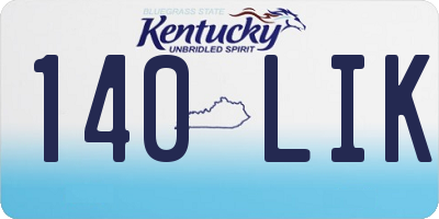 KY license plate 140LIK