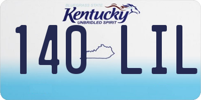 KY license plate 140LIL