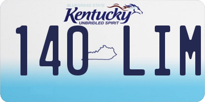 KY license plate 140LIM