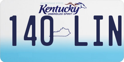 KY license plate 140LIN