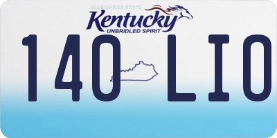 KY license plate 140LIO
