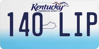 KY license plate 140LIP
