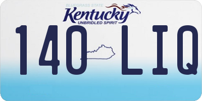 KY license plate 140LIQ
