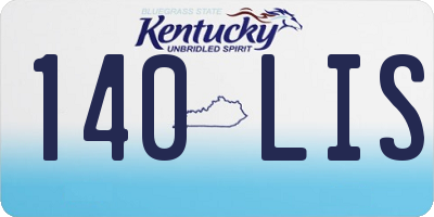 KY license plate 140LIS