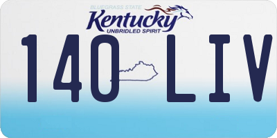 KY license plate 140LIV