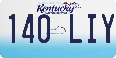 KY license plate 140LIY