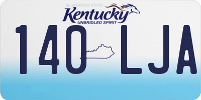 KY license plate 140LJA