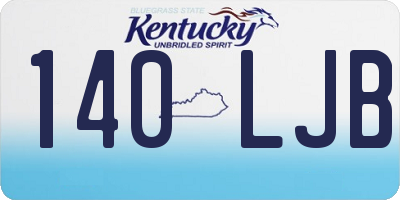 KY license plate 140LJB