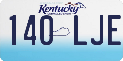 KY license plate 140LJE