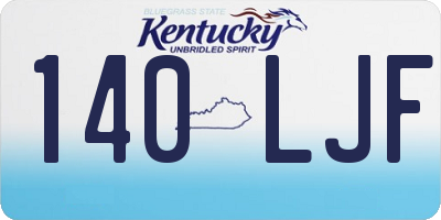 KY license plate 140LJF