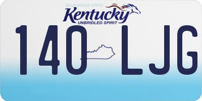 KY license plate 140LJG