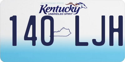 KY license plate 140LJH