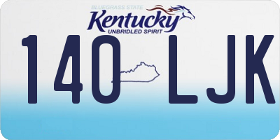 KY license plate 140LJK