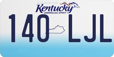 KY license plate 140LJL