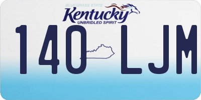 KY license plate 140LJM