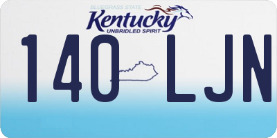 KY license plate 140LJN