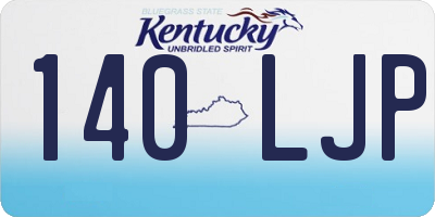 KY license plate 140LJP