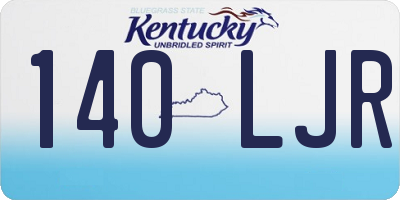 KY license plate 140LJR