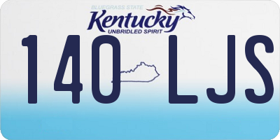 KY license plate 140LJS