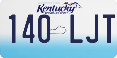 KY license plate 140LJT