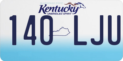 KY license plate 140LJU