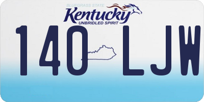 KY license plate 140LJW