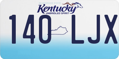 KY license plate 140LJX