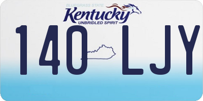 KY license plate 140LJY
