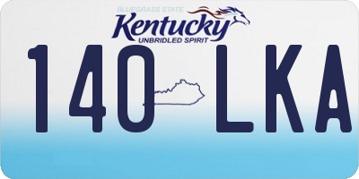 KY license plate 140LKA