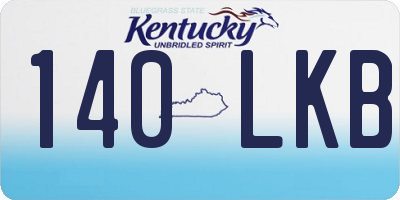 KY license plate 140LKB
