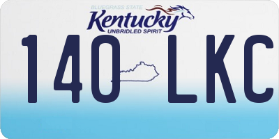 KY license plate 140LKC