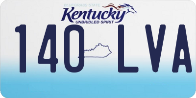 KY license plate 140LVA