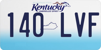 KY license plate 140LVF