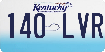 KY license plate 140LVR