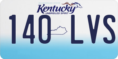 KY license plate 140LVS