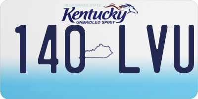 KY license plate 140LVU