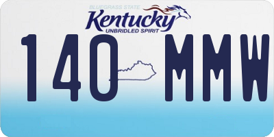 KY license plate 140MMW