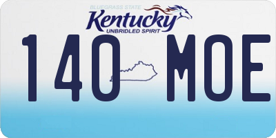 KY license plate 140MOE