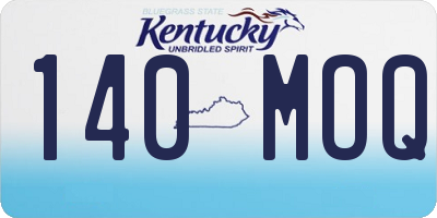KY license plate 140MOQ