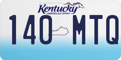 KY license plate 140MTQ