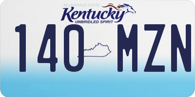KY license plate 140MZN