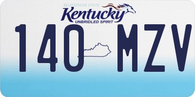 KY license plate 140MZV